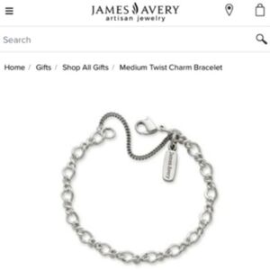 📿🆕 James Avery Sterling Silver Twist Charm Bracelet